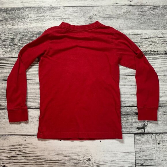 Converse All Stars Youth Red Long Sleeve Crewneck Tee Graphic T-Shirt - Picture 2 of 6